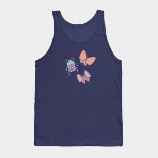 Love Bugs in Coral + Purple Tank Top